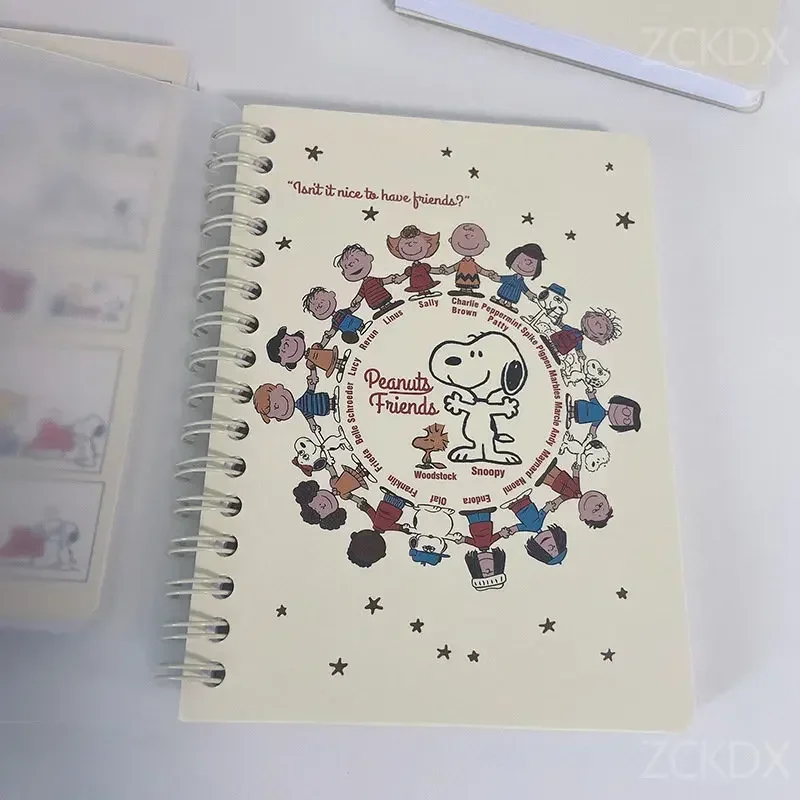 Snoopy Cartoon Notebook Office School Supplies Charlie Brown A6 Loose Leaf Diary Student Journal Stationery Writing Handbooks