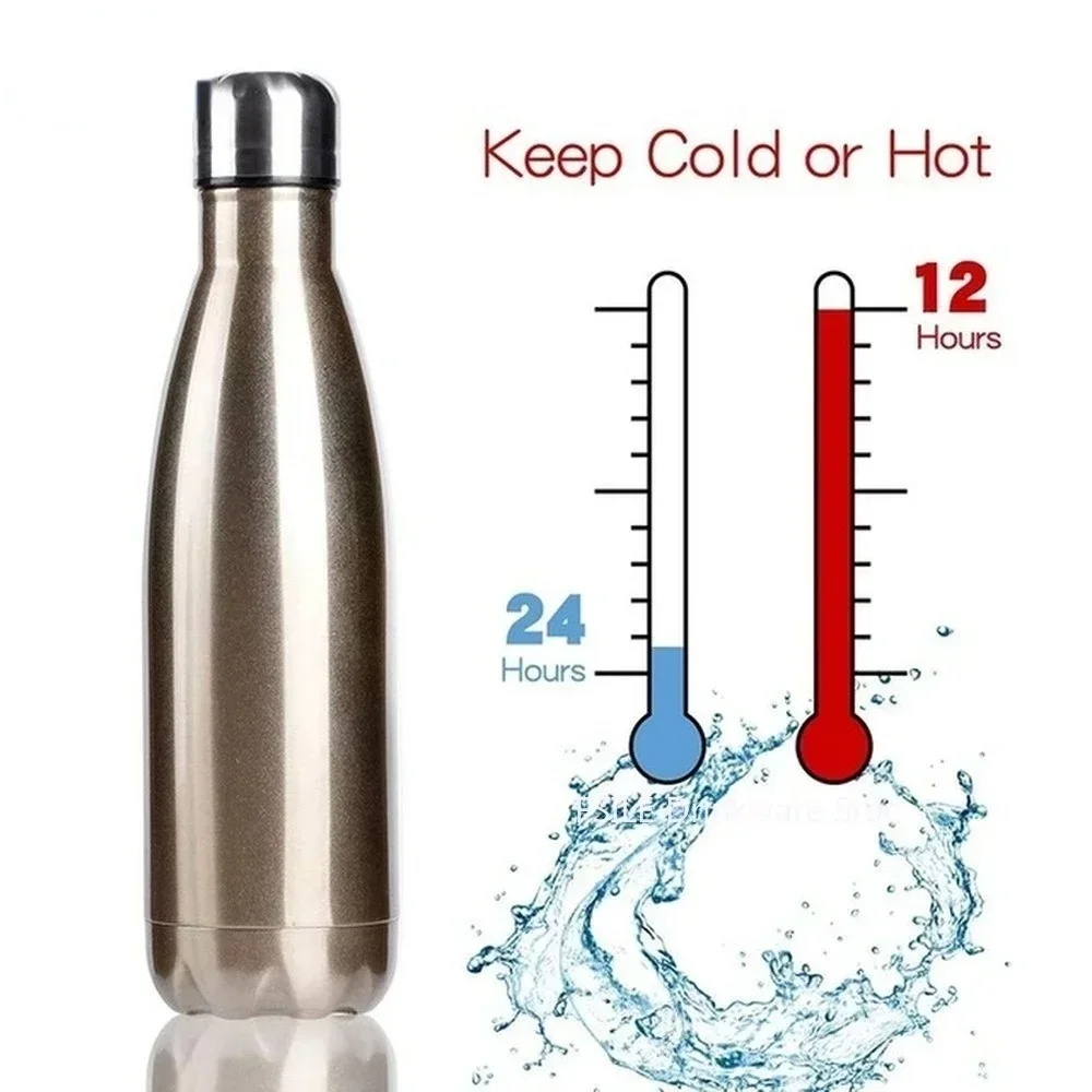 350/500/750/1000ml Double-wall Creative BPA free Water Bottle Stainless Steel Beer Tea Coffee Portable Sport Vacuum thermos