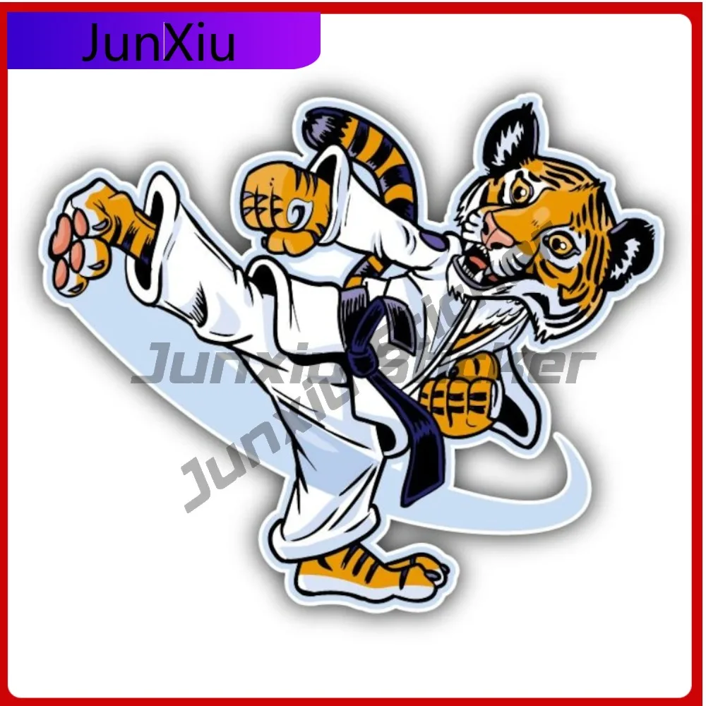 

Funny Tiger samurai Cartoon Car Vinyl Suv Bumper Sticker Anti Scratch Exterior Decal V 125 Motorcycle Stickers Energy Camper Van