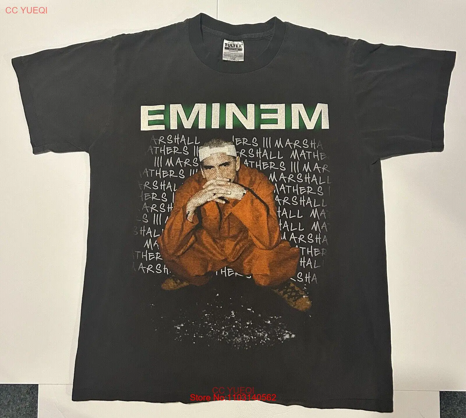 

Футболка Eminem в винтажном стиле, размер L, осень 2000, турне, современный Репринт