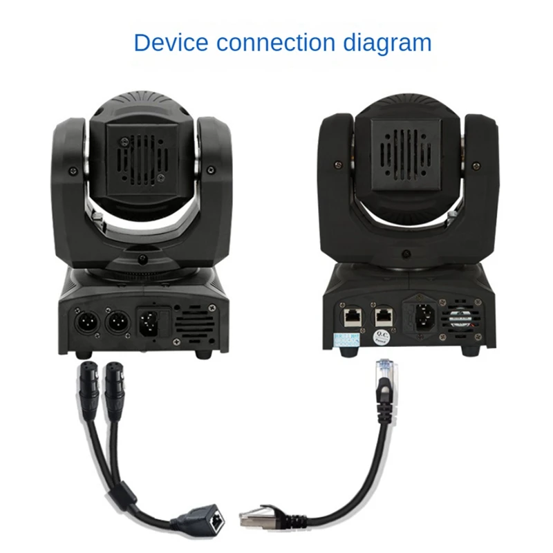 1Pcs Dual 3Pin XLR To RJ45 Adapter RJ45 To Dual XLR DMX Cable For DMX-CON Controller Series And Recording Studio