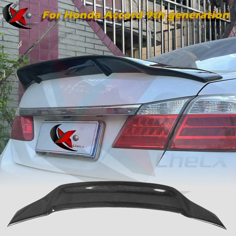 Suitable For 2014-2016 Honda 9th Generation Accord High-Quality Fiberglass Material Rear Spoiler Car Exterior Accessories