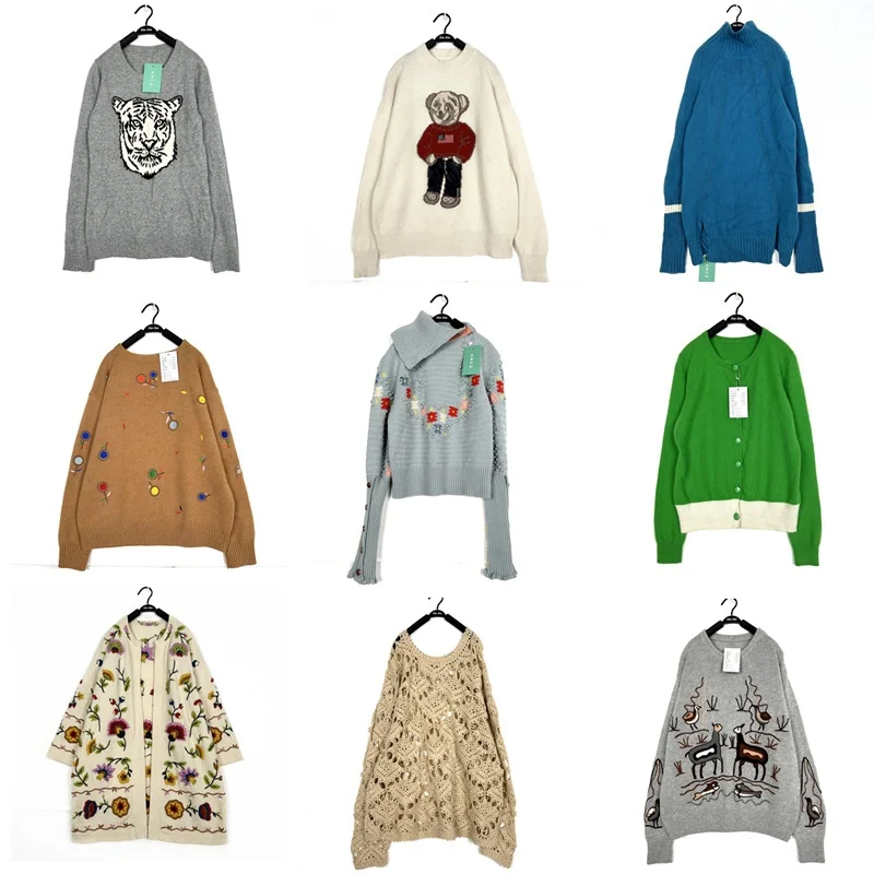 

Vintage Reversible 3D Crochet Embroidered Cartoon All-Match Base Layer Camere Sweater Warm Cozy Autumn Winter Women's Knitwear