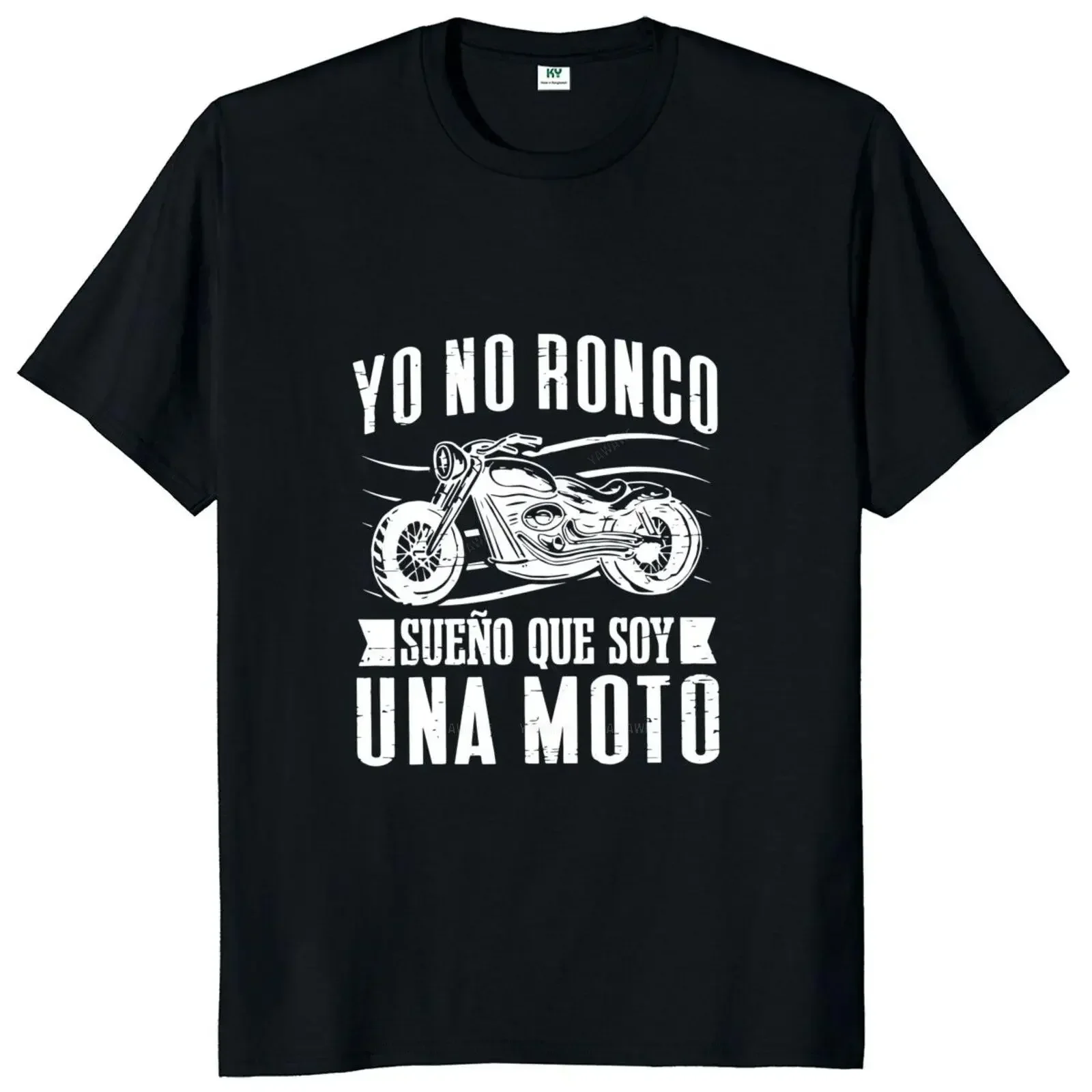 Recién llegado, camiseta de motociclista, divertidas refranes españoles, regalos para papá y novio, camisetas, camisetas informales suaves con cuello redondo