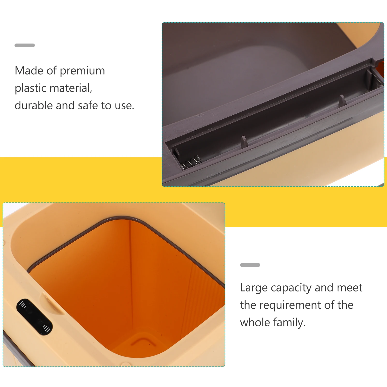 

Smart Trash Can 13L Automatic Sensor Dustbin For Kitchen Bedroom Bathroom Silent Touchless Garbage Bin Induction Waste