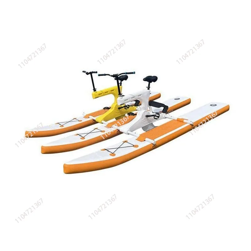 Water bicycle amusement boat unpowered pedal interactive amusement facilities and equipment