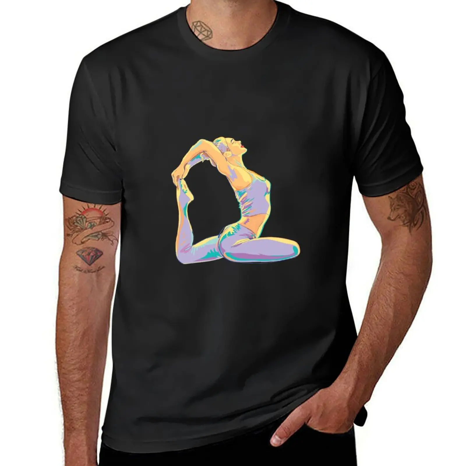 Yoga Girl in Ashtanga Asana ( King Pigeon Edit ) T-Shirt sublime sports fans plus sizes mens graphic t-shirts anime