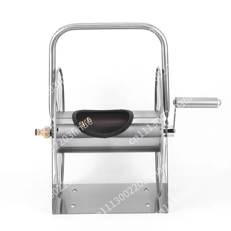 Gardening water pipe storage rack, stainless steel storage set, household flower watering artifact, soft coil pipe car, bonsai