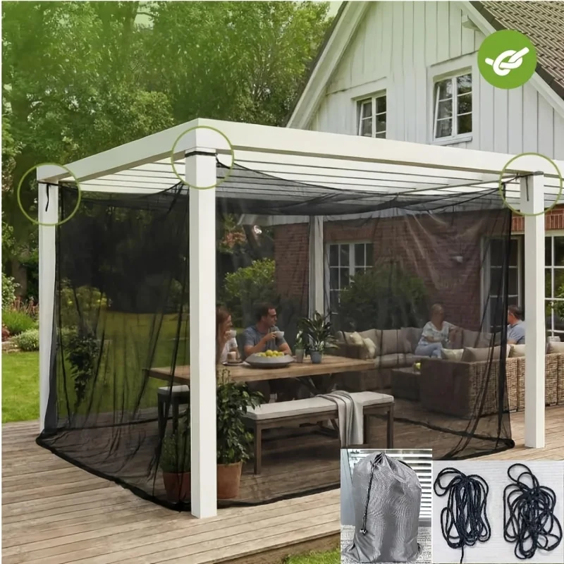 Outdoor Travel Mosquito Net 1 Set Double Bed Insect Net Portable Enclosed Camping Tent for Gazebos Gardens Balconies & Terraces