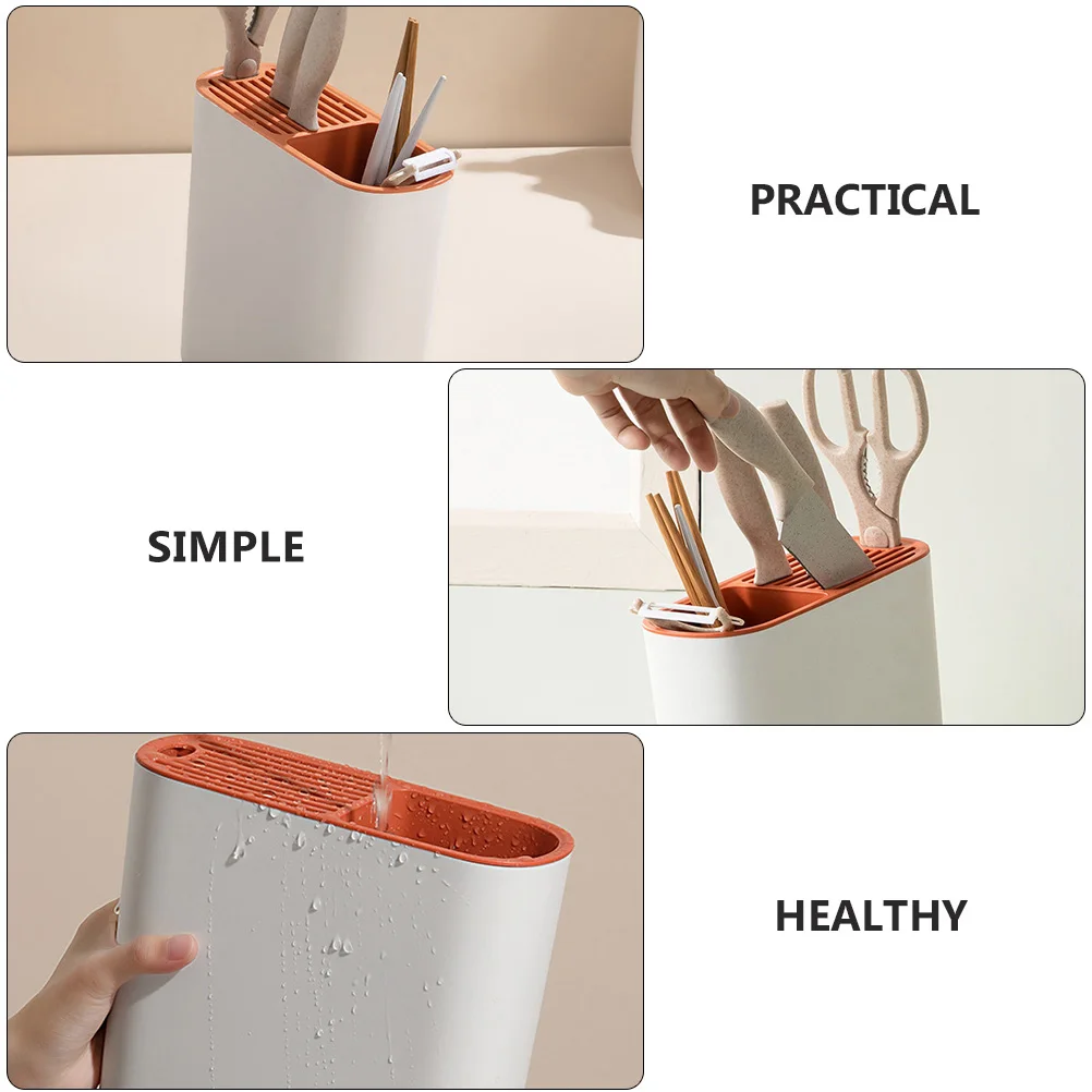 

Knife Holder Kitchen Storage ganizer Spoon Fork Dish Drying Rack Lightweight PP Cutlery Holder Chopstick Basket Multipurpose
