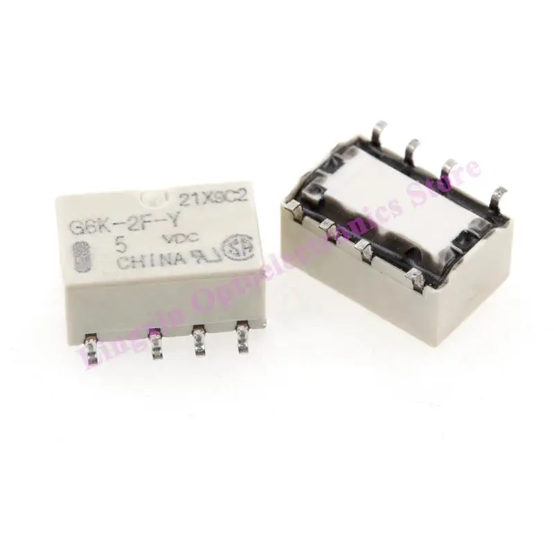 20pcs SMD G6K-2F-Y G6K-2P-Y Signal Relays 8PIN For Relay DC 3V 5V 12V 24V G6K-2F-Y5VDC G6K-2F-Y-12VDC G6K-2F-Y24VDC 10*6.5*5mm