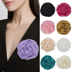 7CM Brooches Fashion Fabric DIY Roll Floral Brooch Handmade Chest Flower