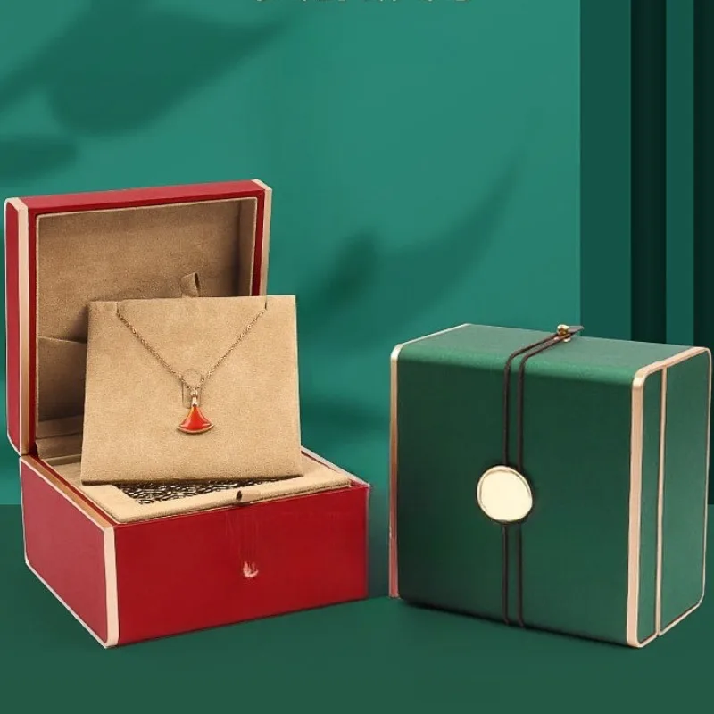 

Wedding Jewelry Display Box Necklace Organizer Case Valentines Gifts Bracelet Exhibition Cases Cloth Jewellery Storage Boxes