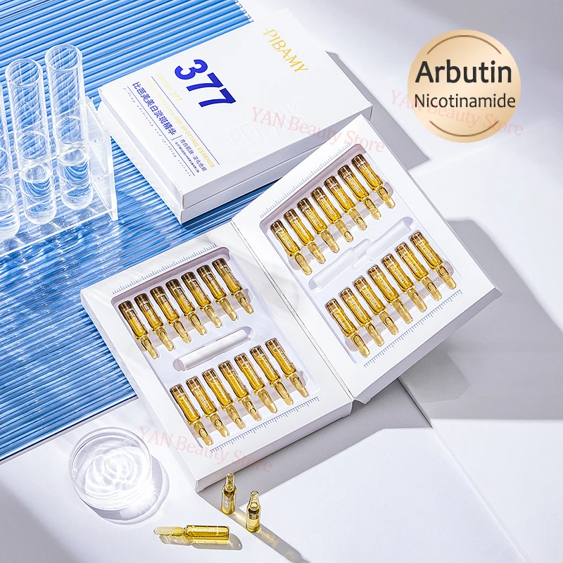 28/84Pcs Arbutin Whitening Ampoule, Nicotinamide Spot Lightening Fade Melanin Serum, Yeast Firming Anti Wrinkle Aging Skin Care