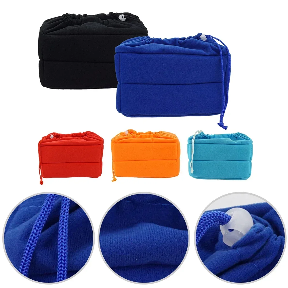 Velvet Camera Bag With Cushioned Interior For Canon Waterproof Photography Protective Camera Lens Cas Partition Padded Bag