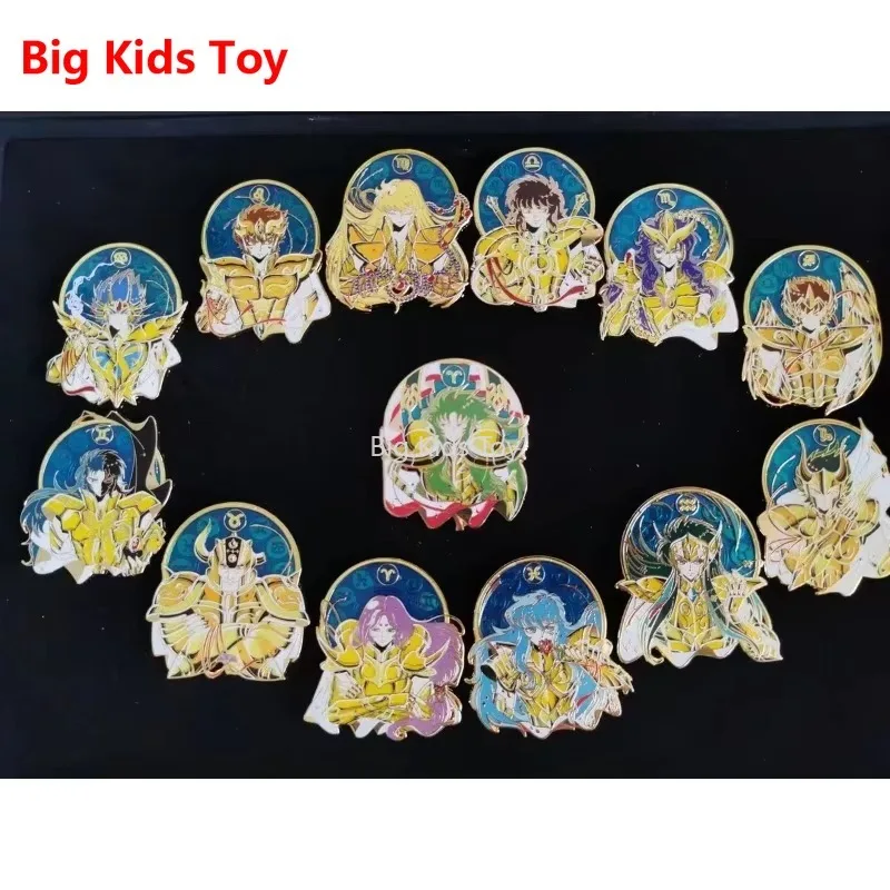 GUI Original Design Saint Seiya Gold Knights of The Zodiac  Gold-plated Imitation Enamel Badge Brooch Collect Gifts in Stock