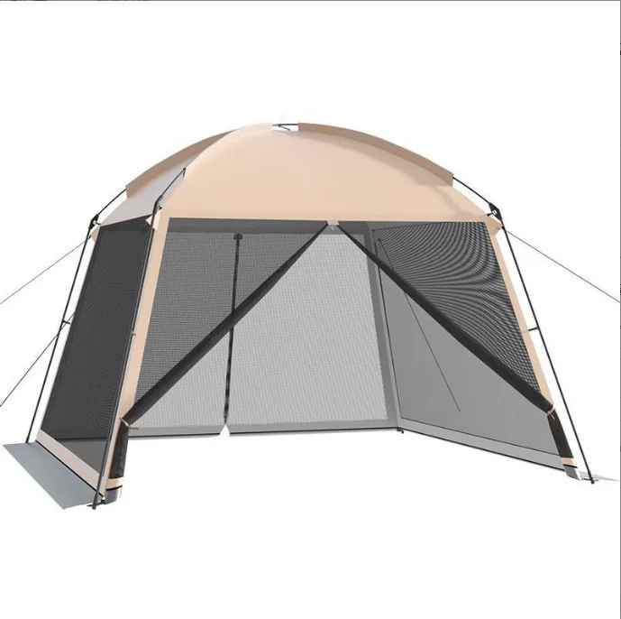 Outdoor marquee 2-in-1 sunshade mesh pergola portable mosquito-proof tent beach camping pergola