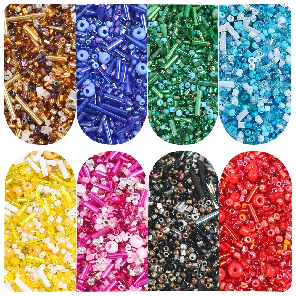 20g Colour Small Seed Beads Glass Twist Bugle Tube Bohemia Style Seedbeads For DIY Handmade Jewelry Making Accessories