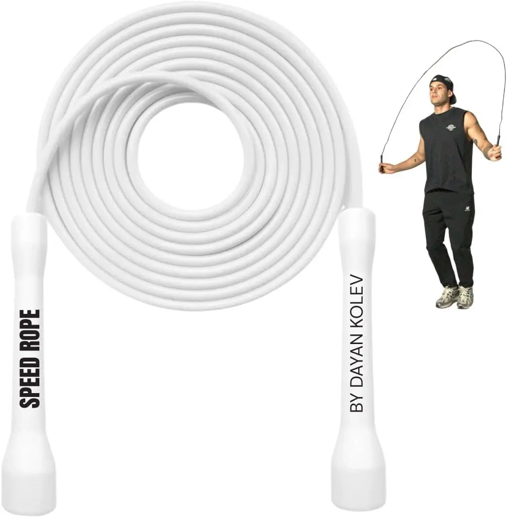 

5mm PVC Adjustable Speed Jump Rope for Fitness, Cardio, Boxing & CrossFit with Unbreakable Handles