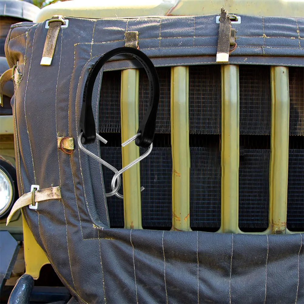 

Heavy Duty Rubber Bungee Cord Hooks Securing Truck Trailer Rv Cargo Tarps Tie Down Elastic Strap Bungee Cords with Hooks