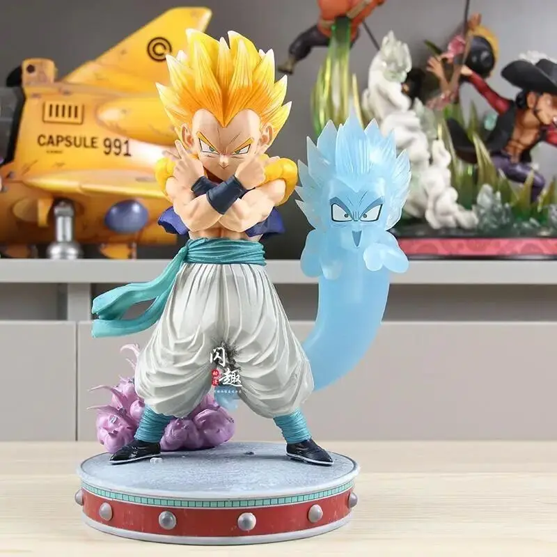 

New Dragon Ball Z Figure Gotenks Super Saiyan Gotenks Anime Figurine Ghost Squad Model Statue Doll Decoration Kids Toys Gift