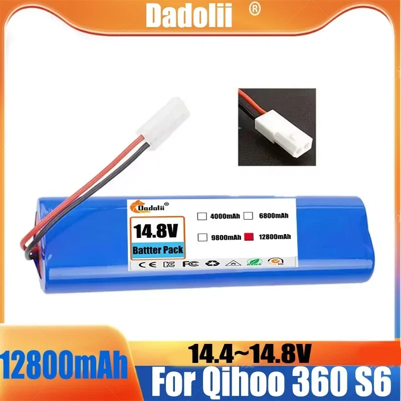 

14.4V 12800mAh 100% New Original Battery Pack Used for The Qihoo 360 S6 Robot Vacuum Cleaner of Components