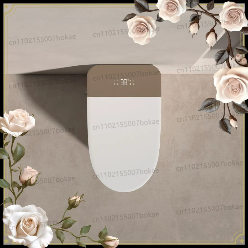 Intelligent fully automatic flip-top built-in bubble shield rotating button thermostatic flushing toilet
