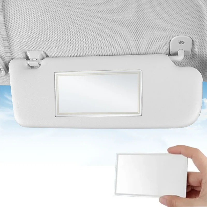 Car Sun Visor High-definition Mirror Car Stainless Steel Makeup Mirror Adhesive Type in-car General Rearview Mirror Anti-shatter