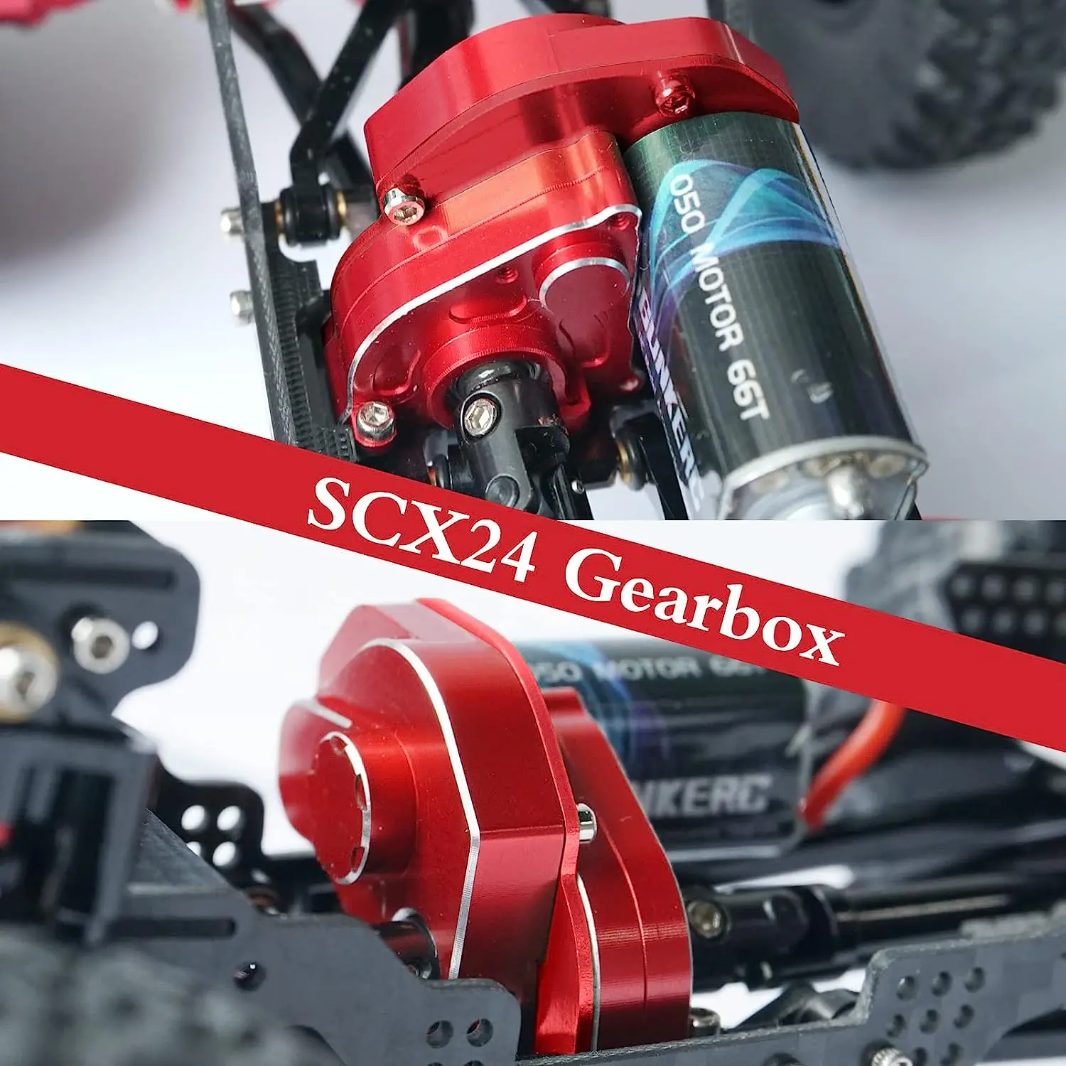 OGRC Aluminium Transmissiebehuizing Versnellingsbak Upgrade Kit voor Axiale SCX24 RC Crawler Auto Compleet gemonteerde onderdelen