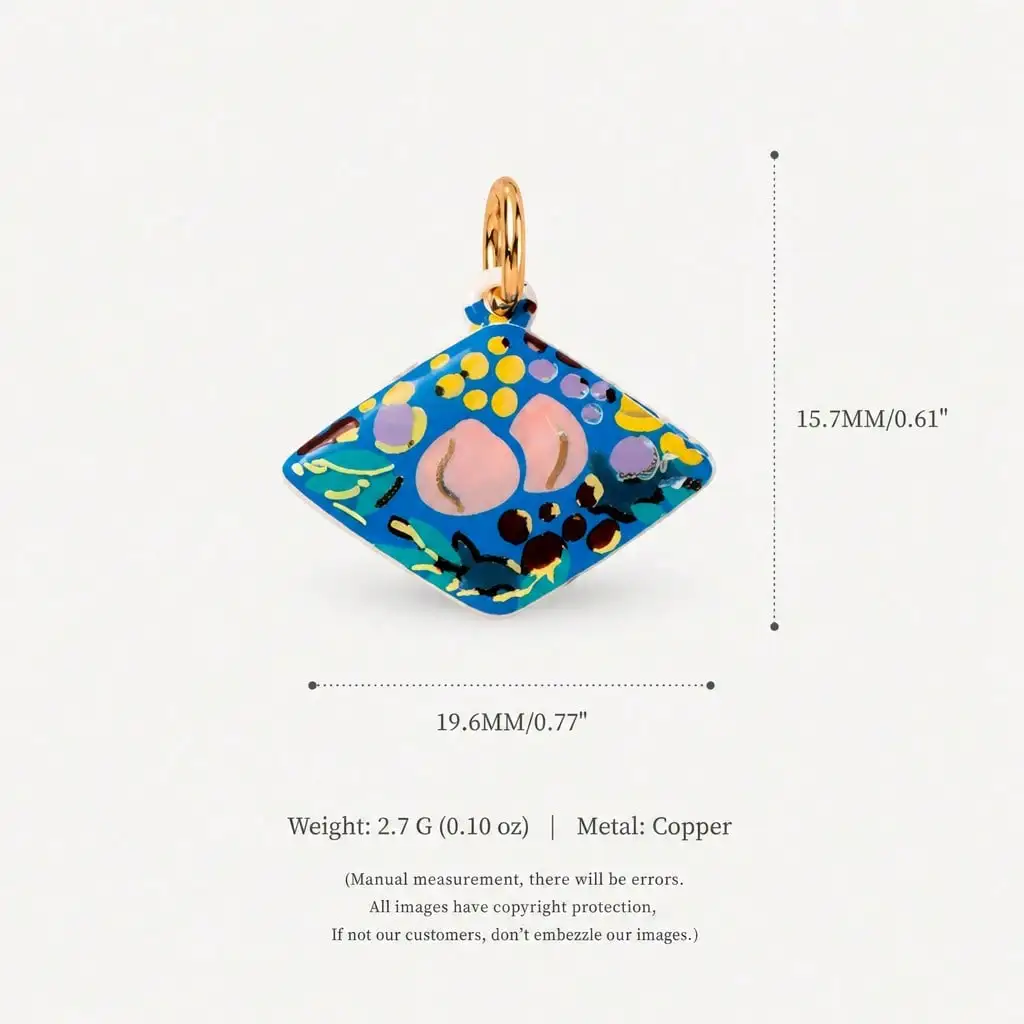 Einfache und frische Pop-Cartoon-Serie Lila Liebes-Schleife DIY Anhänger Charms Schmuckherstellung – Detail 5