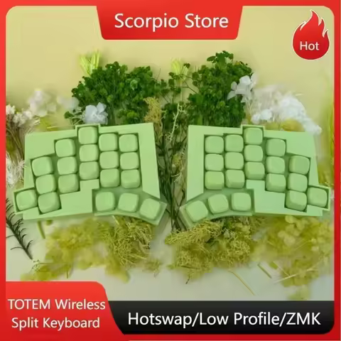 TOTEM Wireless Low Profile Split Keyboard FDM Print Shell Keycap Custom ZMK Bluetooth/wired Split Mechanical Keyboard Ergonomics