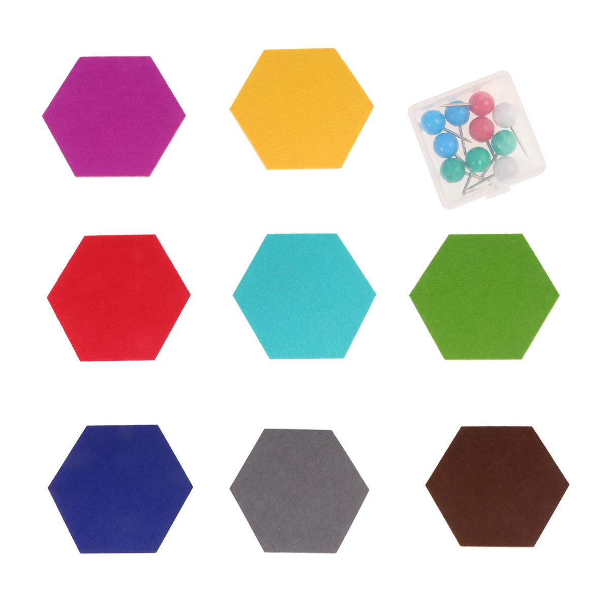 

8 Pcs Hexagonal EVA Boards Felt Wall Stickers Self Adhesive Decorative Tiles for Home Office Classroom DIY Memo Board