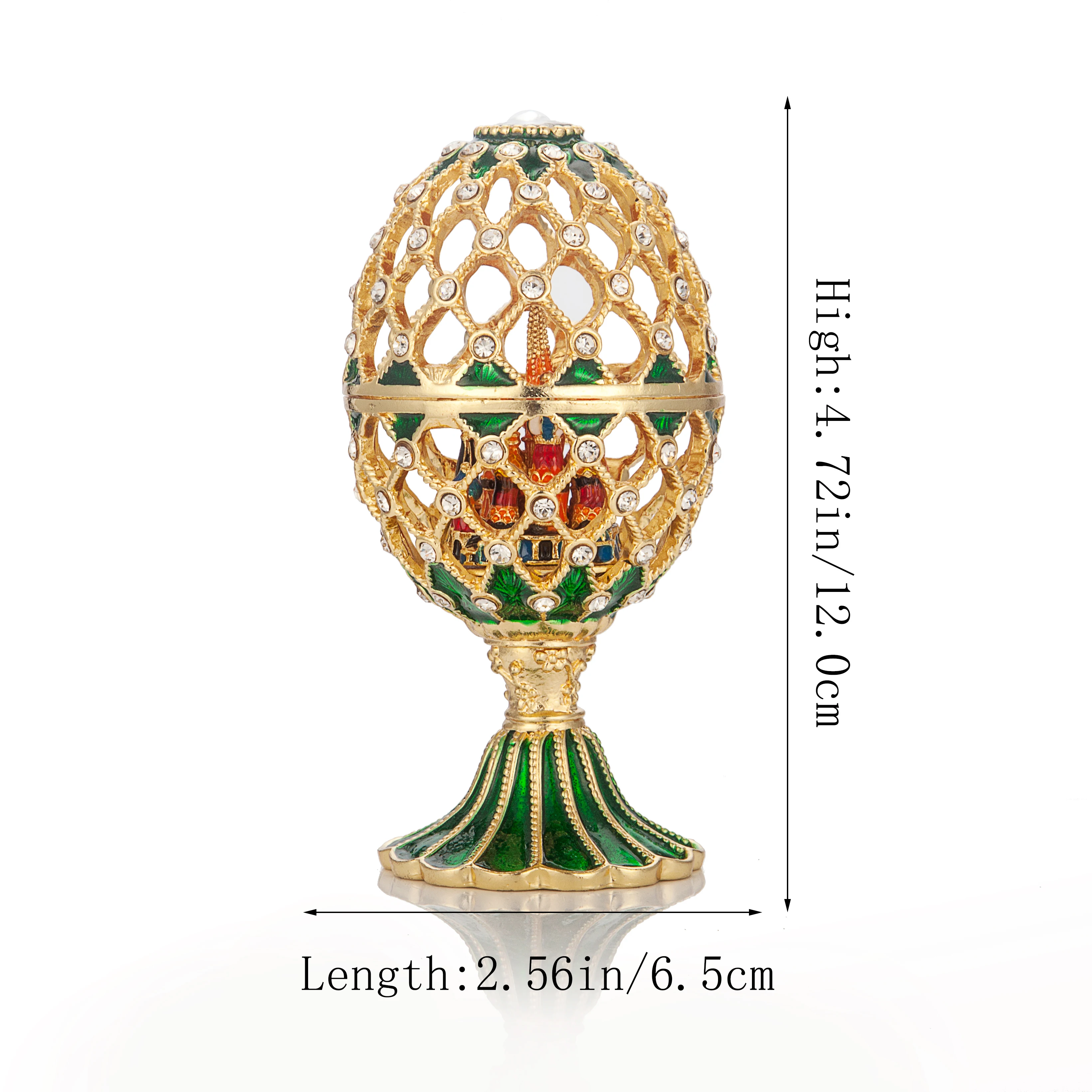 QIFU High Quality Creative Hollowed Out Egg Inlaid in Rhinestone Small Gift Packaging for Jewelry