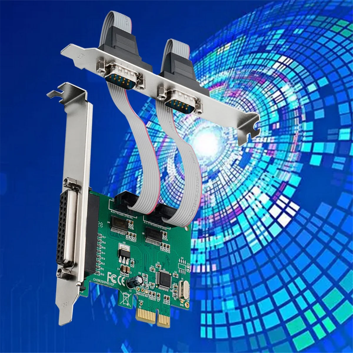 N35R_DU Expansion Card ST36 PCIe X1 CH382L 2S1P Industrial RS232+LTP1 Print