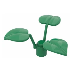 160pcs bag MOC Compatible 6255 Plant Flower Stem1x1x2/3 with 3 Large Leaves Peach Leaf Grass Building Block Bricks Particles Toy