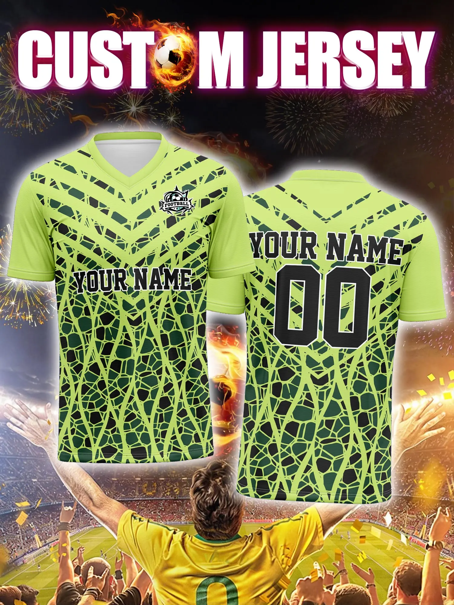 

Футбольная форма на заказ с индивидуальным изображением, номером и именем, экипировка для болельщиков на стадионе в день матча