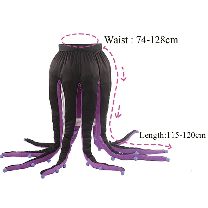 2025 11 Adult Little Mermaid Ursula Cosplay Long Octopus Tentacles Female Sea Witch Costume For Halloween Purim Party Wear