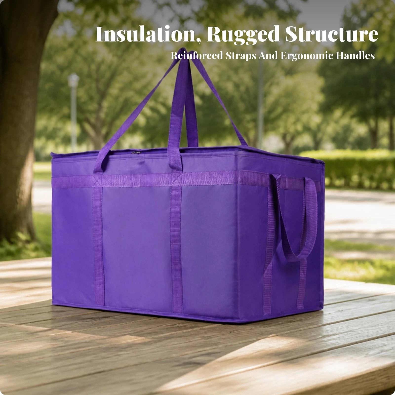 Meal Prep Bag - Picnic Container Tote Long-Lasting Insulated Food