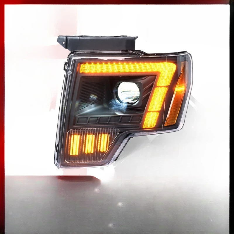 

Suitable for 09-14 Ford F150 headlight LED assembly modified yellow day line can be switched