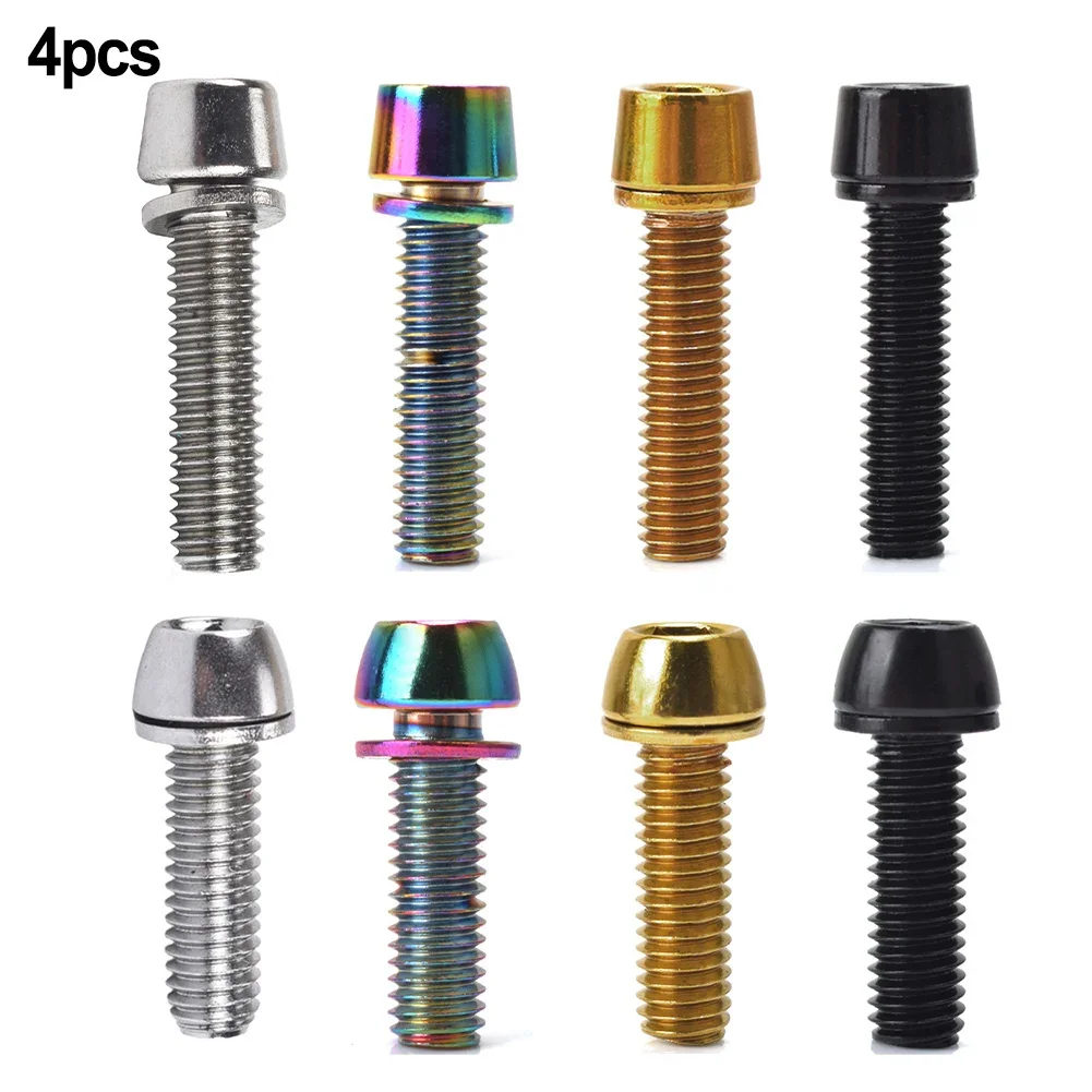 Tornillos de vástago de manillar de bicicleta, piezas espaciadoras coloridas de acero inoxidable, M5 x 20mm, M6 x 20mm, gran oferta