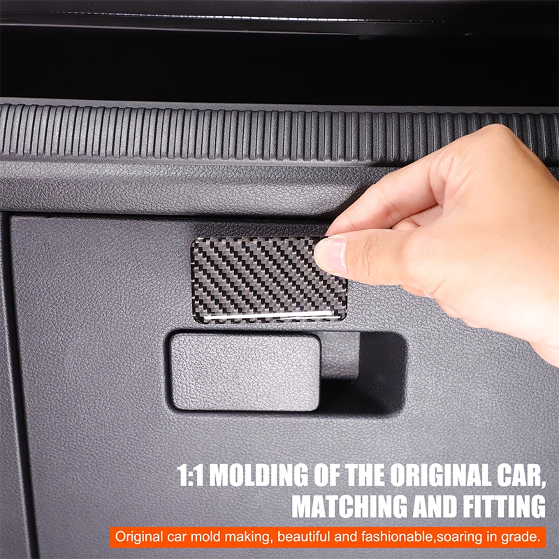 For Ford Ranger Wildtrak T9 2023-25 Soft Carbon Fiber Car Passenger Glove Box Switch Panel Trim Sticker Interior Car Accessories