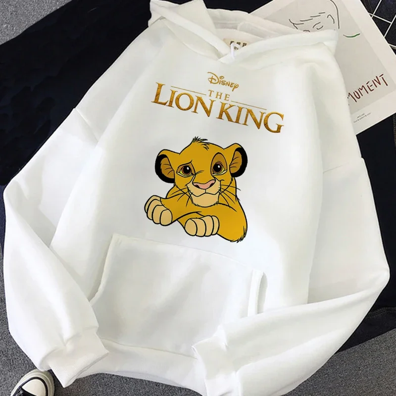 Disney The Lion King Hakuna Matata Funny Simba Anime Hoodie Autumn Winter Men's Kawaii Sweatshirt Graphics Harajuku Women Hoodie