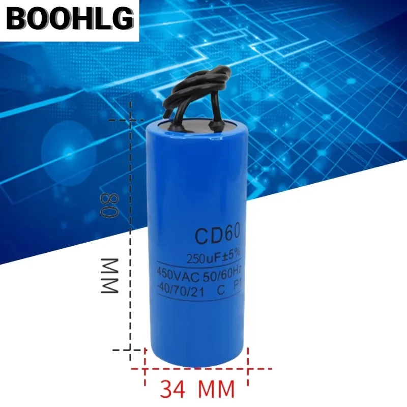CD60 75UF 100UF 150UF 200UF 250UF 300UF maszyna do mleka sojowego trzepaczka do jajek mały kondensator elektryczny — zdjęcie produktu 2
