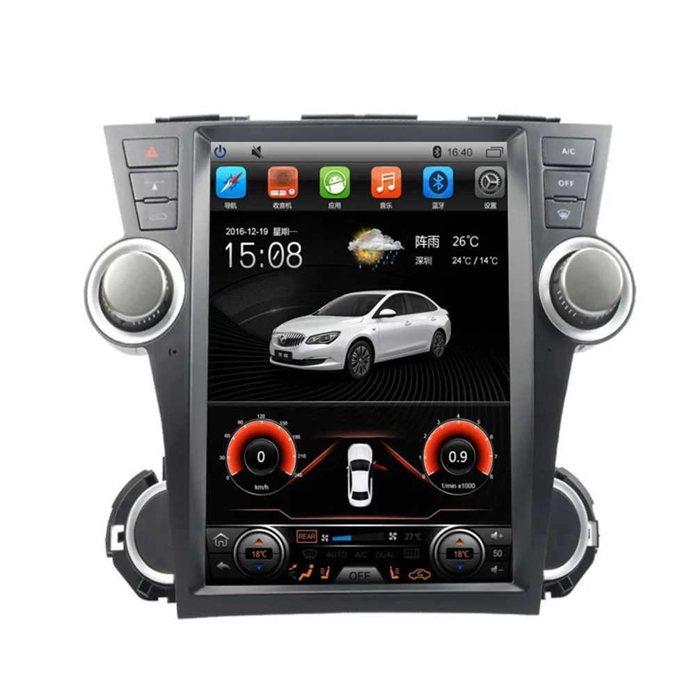 Android 13 For Toyota Highlander 2009-2013 Car Multimedia Player Radio Auto GPS Navigation Head Unit Carplay