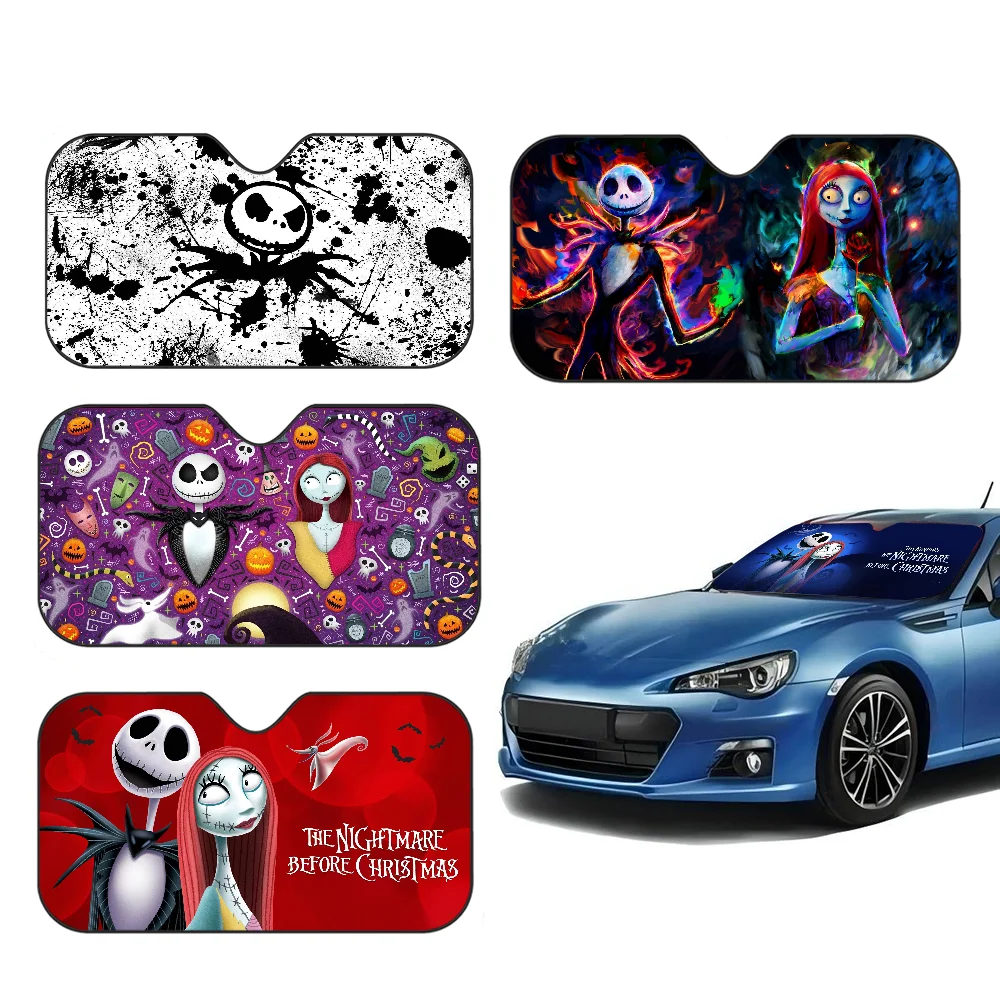 

J-Jack S-Skellington Car Windshield Foldable Sun Shade Cover Block Reflector Portable Breathable Anti UV Protector Screen