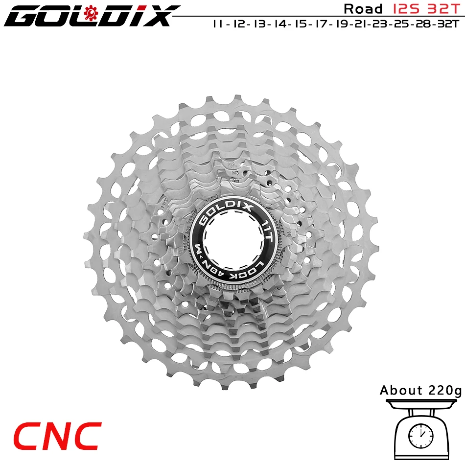 GOLDIX 超軽量 CNC ロードバイクカセット 11/12 スピード k7 11S 12S