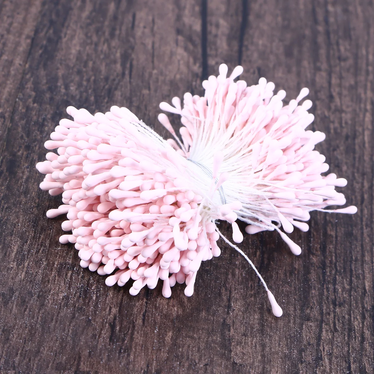 

400Pcs Double-Ended Pearl Stamens Artificial Floral for Flower Making Small Craft Decoration Pink Flower