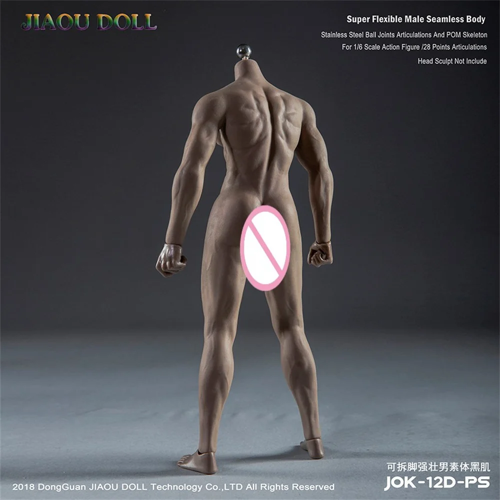 JIAOU DOLL 1/6 مقياس العضلات رجل قوي سوبر مرنة سلس الجسم JOk 12D YS BS PS نورمال سوتان الهيكل العظمي الأسود JIAOUDOL #5