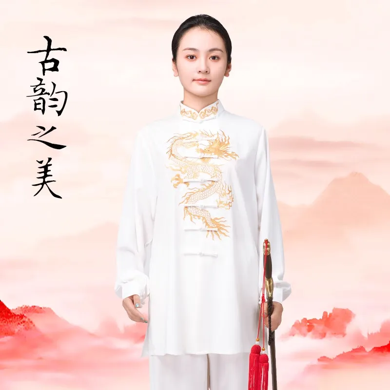 Tai Ji Suit Women's  2025 Competition Performance Eight-Section Brocade Exercise Clothing Male Spring and Autumn Mid-Length