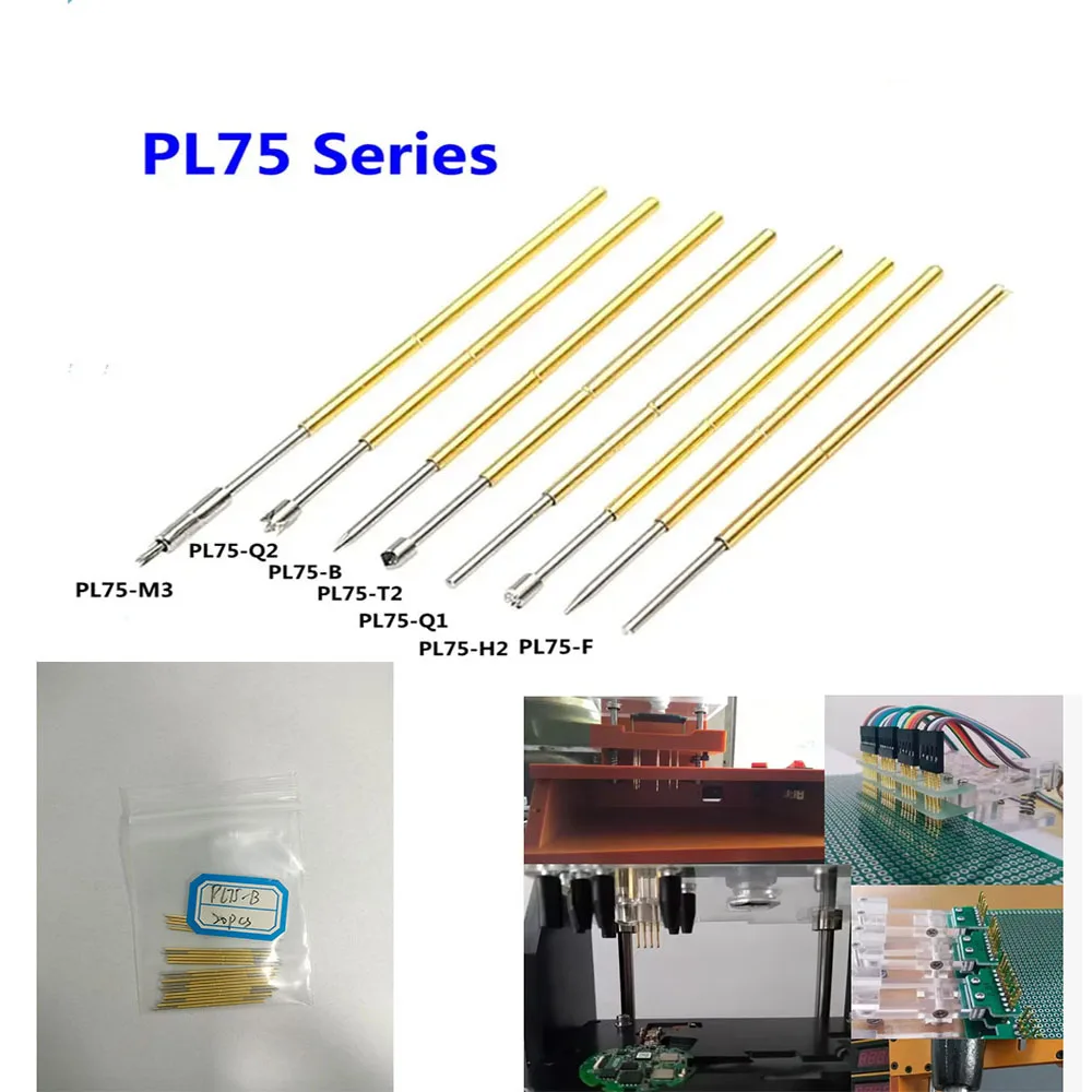 

Пружинный тестовый штифт PL75-A2 B1 E2 D2 H2 G1 J1 Q1 Q2 T2 LM2 Внешний диаметр 1,02 мм Длина 33,5 мм Зонд печатной платы
